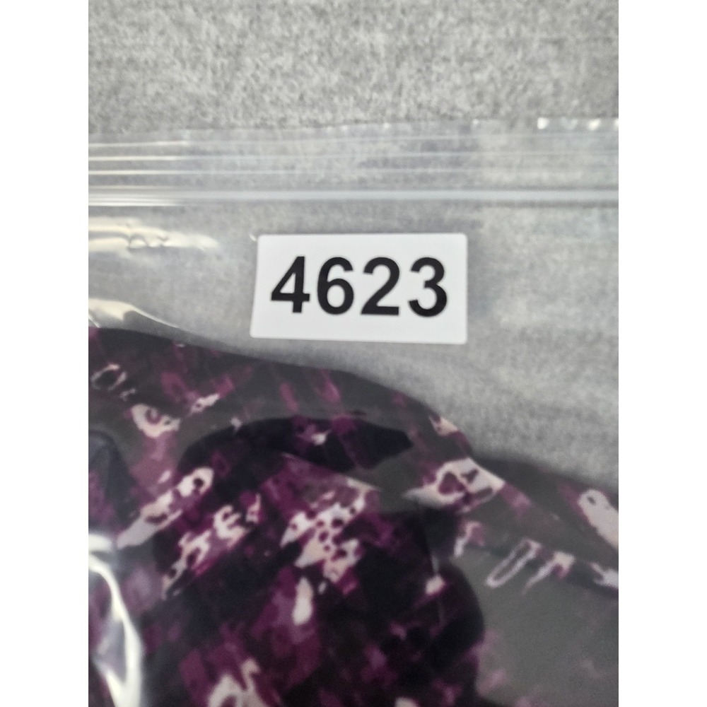 Calvin Klein 1X Purple Geo Print Top Liquid Knit Stretch Career Whimsigoth Vamp - Picture 7 of 7